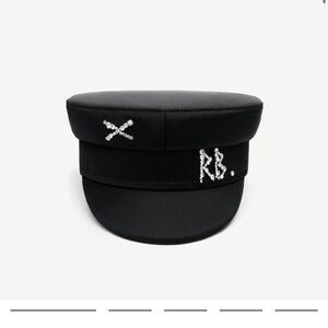 Ruslan Baginskiy Inspired Satin Rhinestone Baker Cap